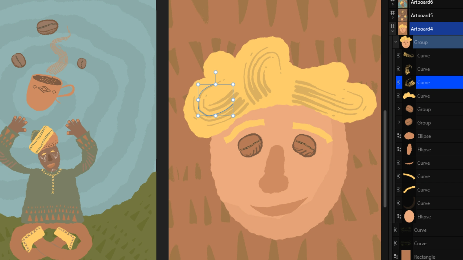 Acacia Vector Illustration Interface